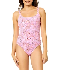 Raisins Cosmic Sunset Texture Scoop Neck One Piece Swimsuit