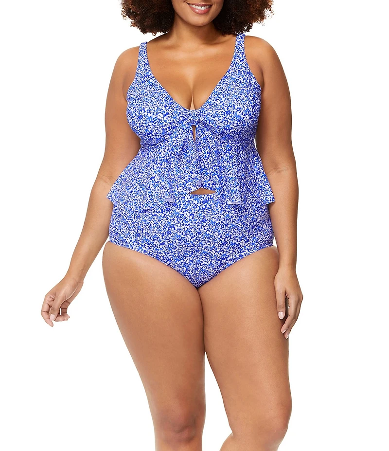 Raisins Curve Plus Size Amalfi Coast Island High Waist Swim Bottom