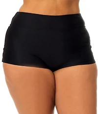 Raisins Curve Plus Size High Waist Tummy Thinner Pull-On Swim Shorts