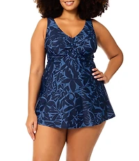 Raisins Curve Plus Size Lucia V-Neck One Piece Swimsuit