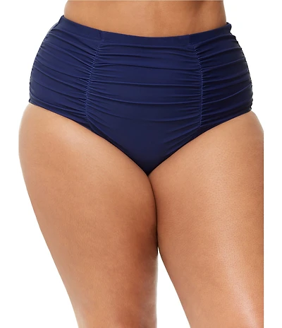 Raisins Curve Plus Size Malo Solids Costa Tummy Control High Waist Swim Bottom