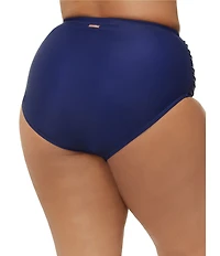 Raisins Curve Plus Size Malo Solids Costa Tummy Control High Waist Swim Bottom