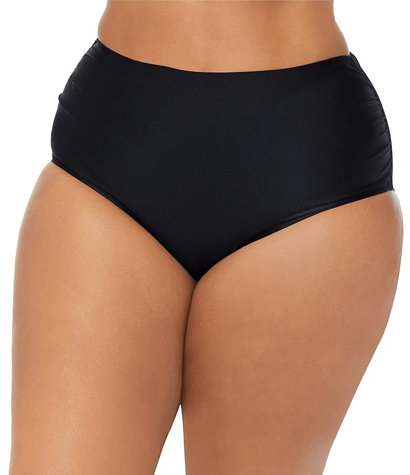 Raisins Curve Plus Size Malo Solids Keiora High Waist Swim Bottom
