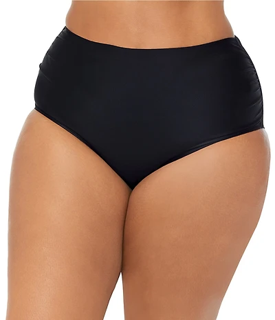 Raisins Curve Plus Size Malo Solids Keiora High Waist Swim Bottom