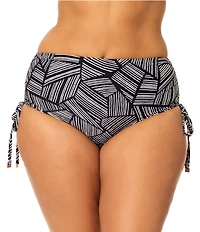 Raisins Curve Plus Size Montevideo Hidden Hills High Waist Side Tie Swim Bottom