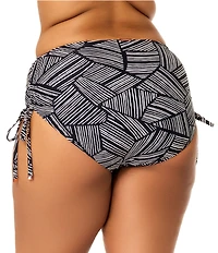Raisins Curve Plus Size Montevideo Hidden Hills High Waist Side Tie Swim Bottom