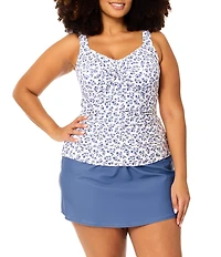 Raisins Curve Plus Size Sasha Sweetheart Neck Front Twist Tankini Swim Top