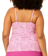 Raisins Curve Plus Size V-Neck Underwire Tankini Swim Top