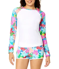 Raisins Kihei Drift Stretch Microfiber Fold Over Boardshort Swim Cover-Up