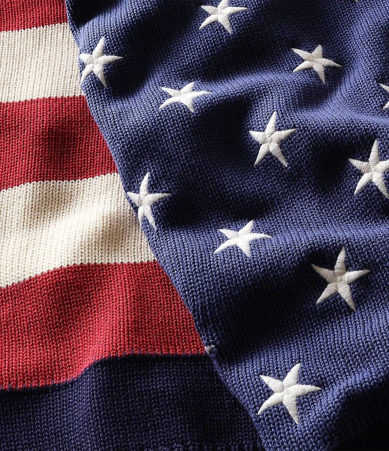 Ralph Lauren Americana Flag Cotton Throw Blanket