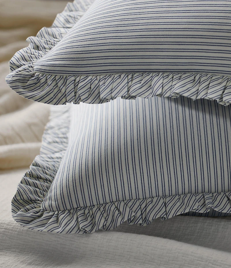 Ralph Lauren Amy Pinstriped Euro Pillow Sham