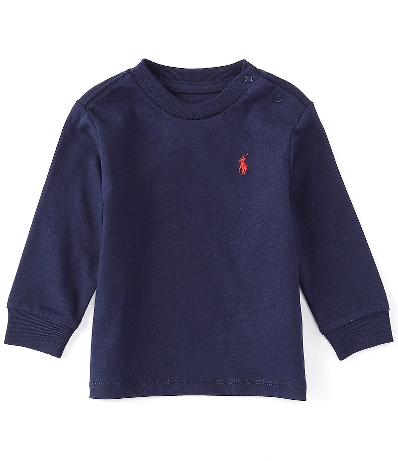 Ralph Lauren Baby Boys Long Sleeve Basic T-Shirt