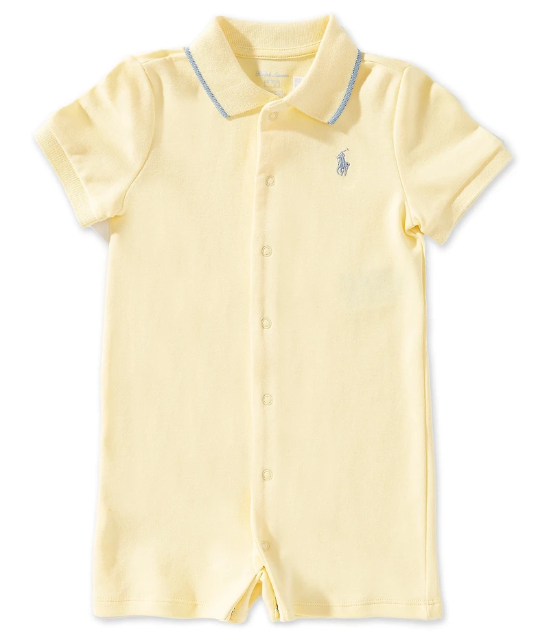 Ralph Lauren Baby Boy Short Sleeve Soft Cotton Polo Shortall