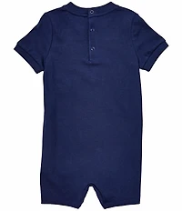 Ralph Lauren Baby Boys 3-12 Months Sparkler Polo Bear One-Piece Shortall