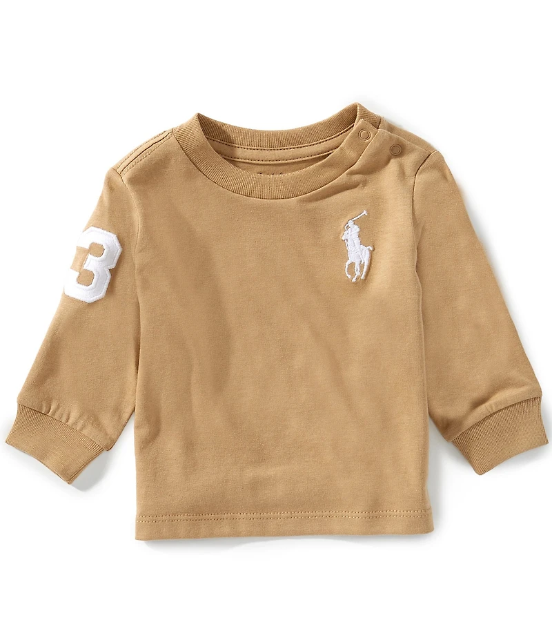 Ralph Lauren Baby Boys Long Sleeve Big Pony Jersey T-Shirt