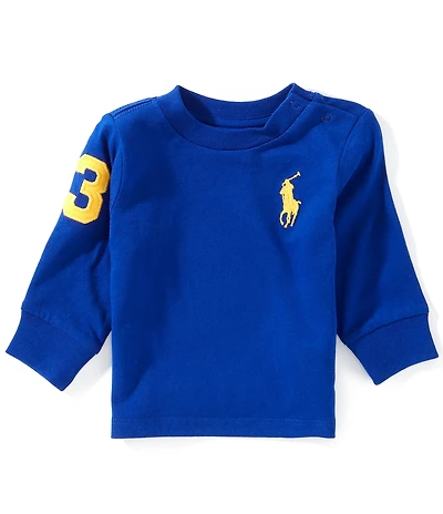 Ralph Lauren Baby Boys Long Sleeve Big Pony Jersey T-Shirt