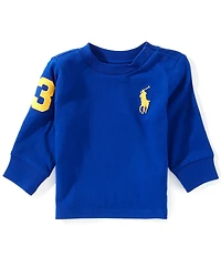 Ralph Lauren Baby Boys Long Sleeve Big Pony Jersey T-Shirt