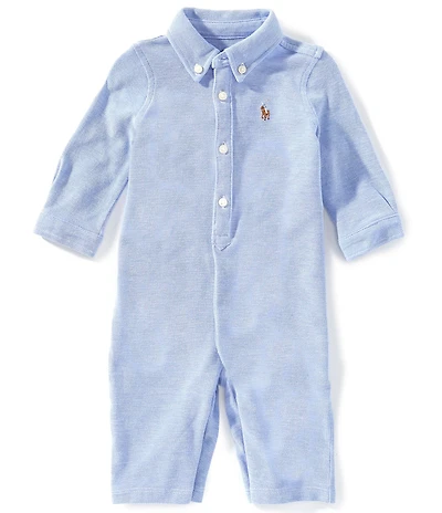 Ralph Lauren Baby Boys Long-Sleeve Knit Oxford Coverall