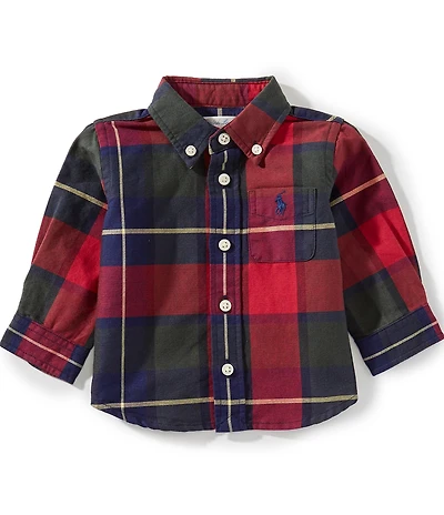 Ralph Lauren Baby Boys Long-Sleeve Plaid Oxford Shirt
