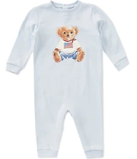 Ralph Lauren Baby Boys Long-Sleeve Polo Bear Fleece Coverall