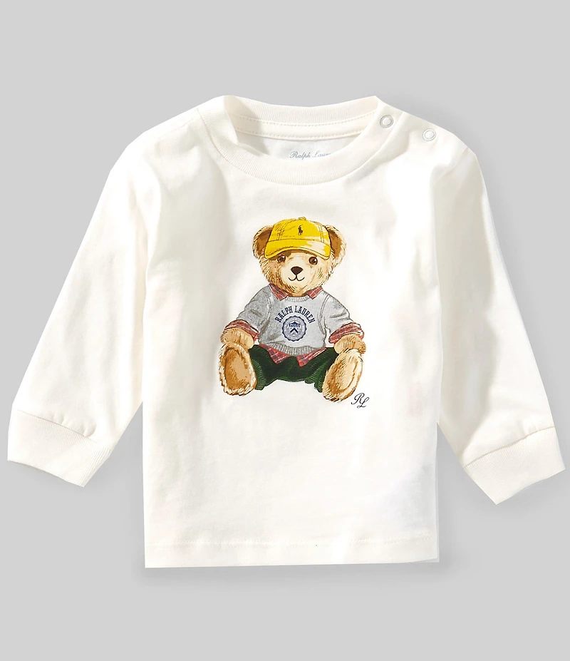 Ralph Lauren Baby Boys Long-Sleeve Polo Bear T-Shirt