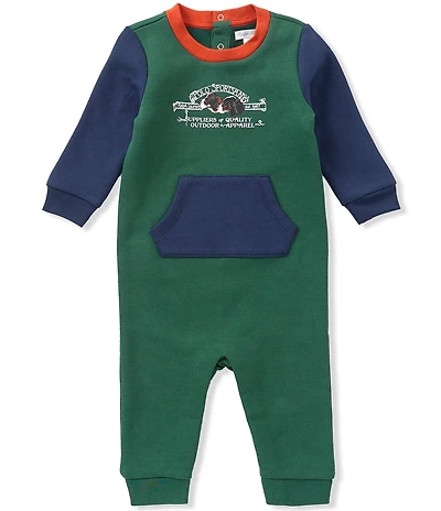 Ralph Lauren Baby Boys Long-Sleeve Polo Sportsman Fleece Coverall