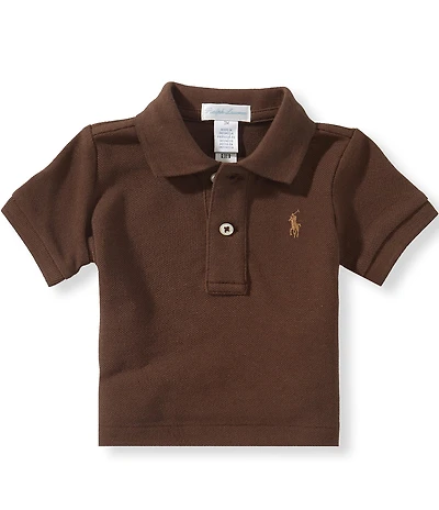 Ralph Lauren Baby Boys Short Sleeve Iconic Cotton Mesh Polo Shirt