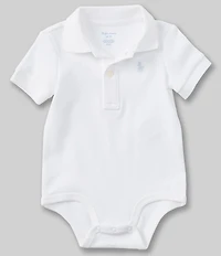 Ralph Lauren Baby Boys Short-Sleeve Interlock Bodysuit
