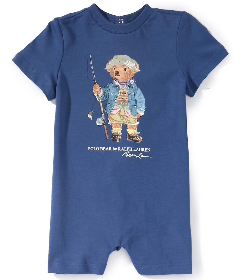 Ralph Lauren Baby Boys Short-Sleeve Polo Bear Jersey Shortall