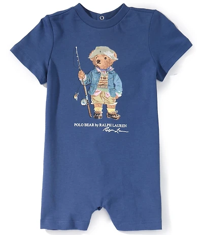 Ralph Lauren Baby Boys Short-Sleeve Polo Bear Jersey Shortall