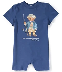 Ralph Lauren Baby Boys Short-Sleeve Polo Bear Jersey Shortall