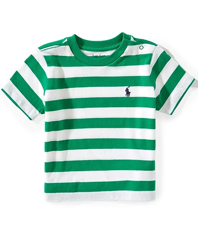 Ralph Lauren Baby Boys Short Sleeve Striped Jersey T-Shirt