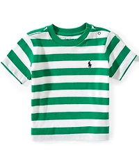Ralph Lauren Baby Boys Short Sleeve Striped Jersey T-Shirt