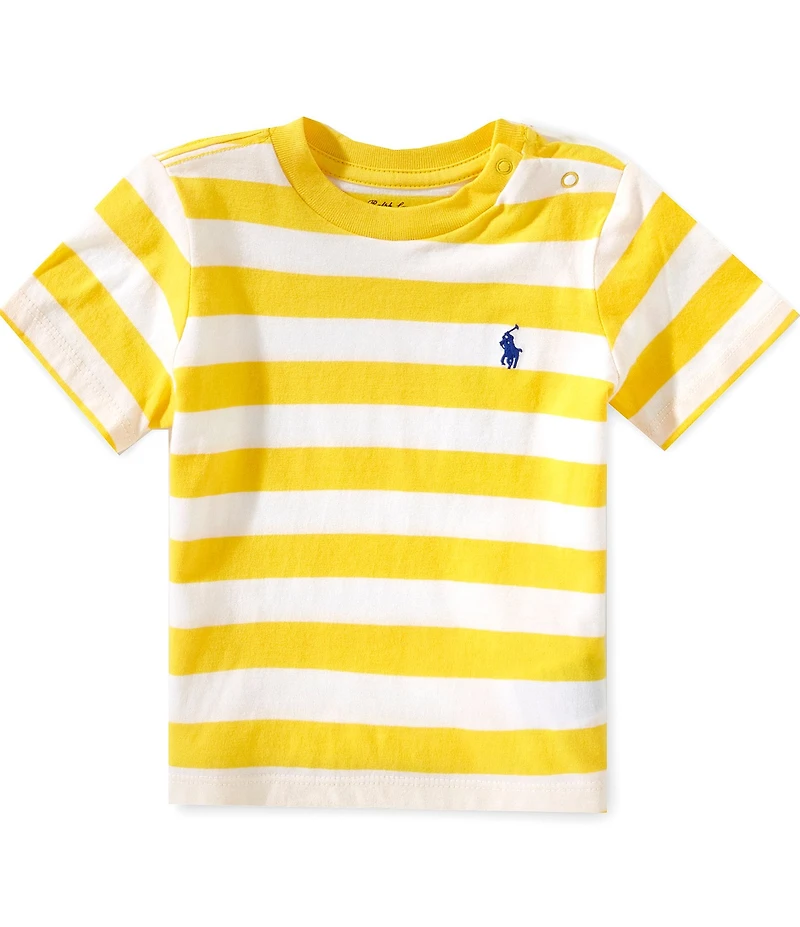 Ralph Lauren Baby Boys Short Sleeve Striped Jersey T-Shirt