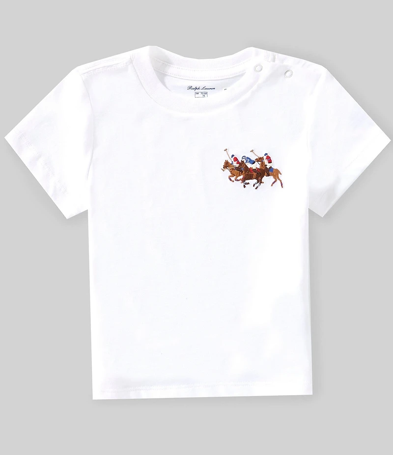 Ralph Lauren Baby Boys Short-Sleeve Triple-Pony Jersey T-Shirt