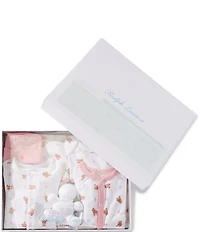 Ralph Lauren Baby Girls Polo Bear 7-Piece Gift Set