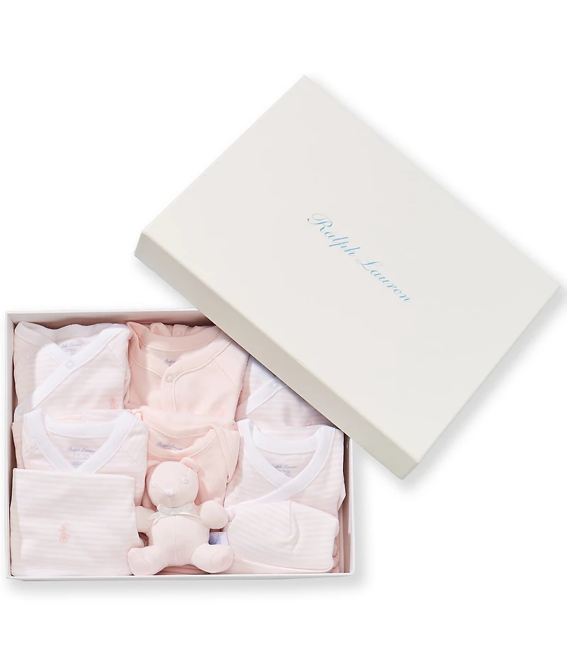 Ralph Lauren Baby Girls Organic Cotton Interlock 11-Piece Gift Set