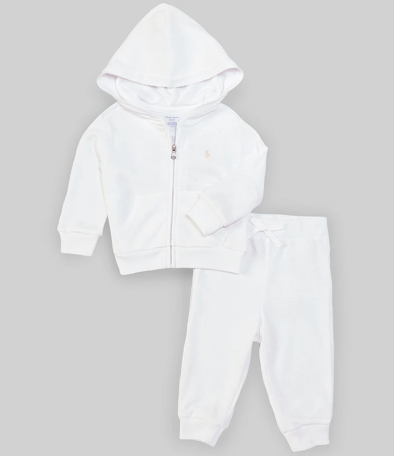 Ralph Lauren Baby Girls Athletic Terry Fleece Hoodie & Pant Set