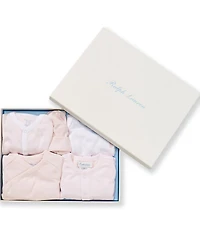 Ralph Lauren Baby Girls Cotton 6-Piece Gift Set