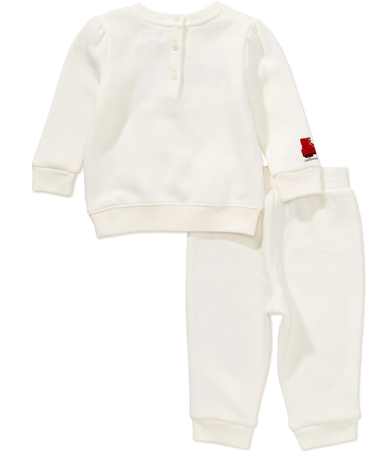 Ralph Lauren Baby Girls Logo Fleece Sweatshirt & Pants Set