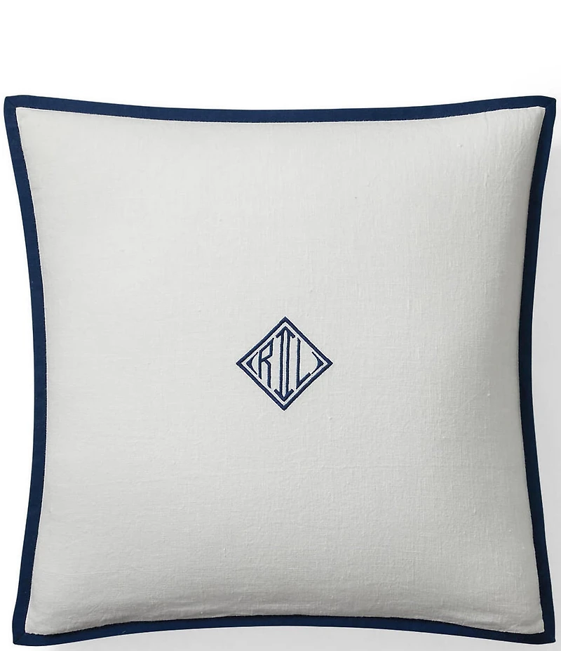 Ralph Lauren Bryer Embroidered Linen Decorative Throw Pillow