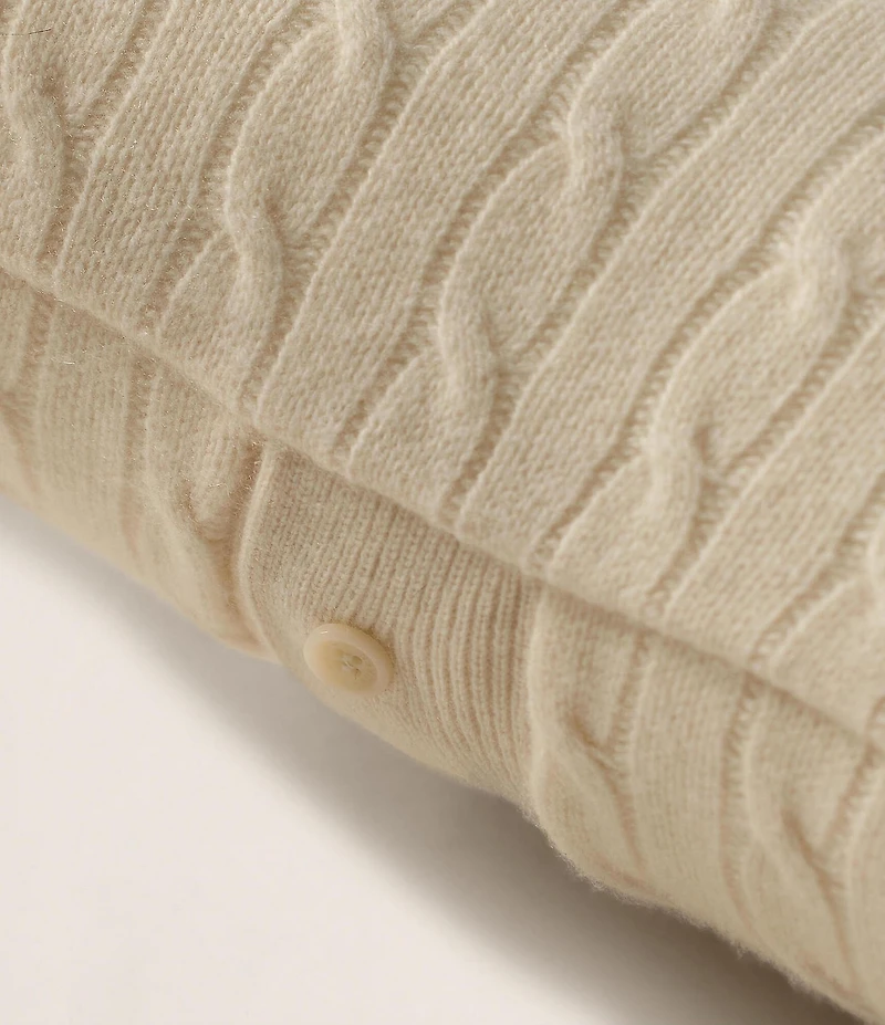 Ralph Lauren Cable Cashmere Throw Pillow