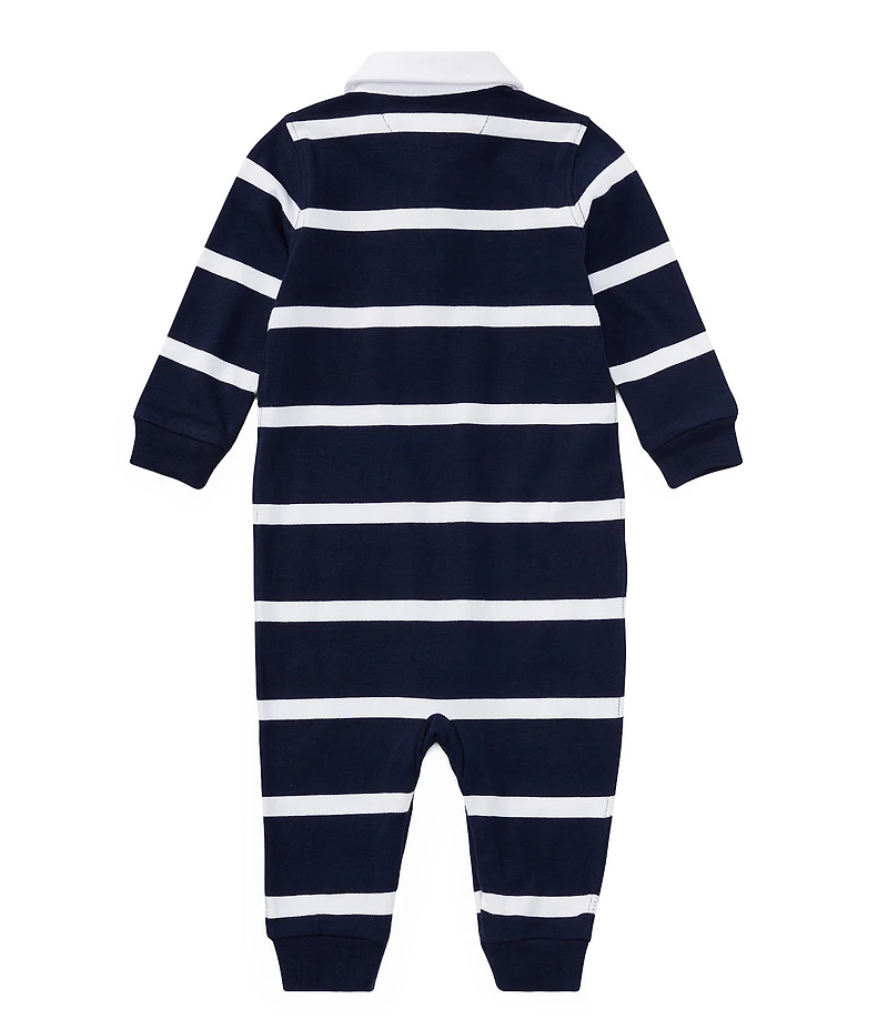 Ralph Lauren Baby Boys Rugby-Stripe Coveralls