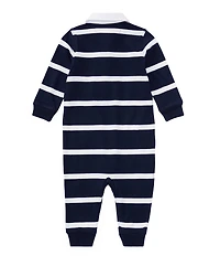 Ralph Lauren Baby Boys Rugby-Stripe Coveralls