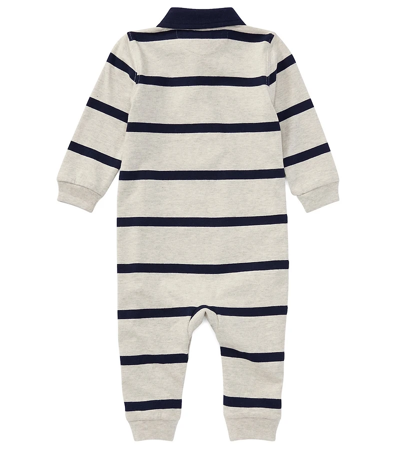 Ralph Lauren Baby Boys Rugby-Stripe Coveralls