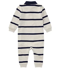 Ralph Lauren Baby Boys Rugby-Stripe Coveralls