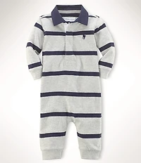 Ralph Lauren Baby Boys Rugby-Stripe Coveralls