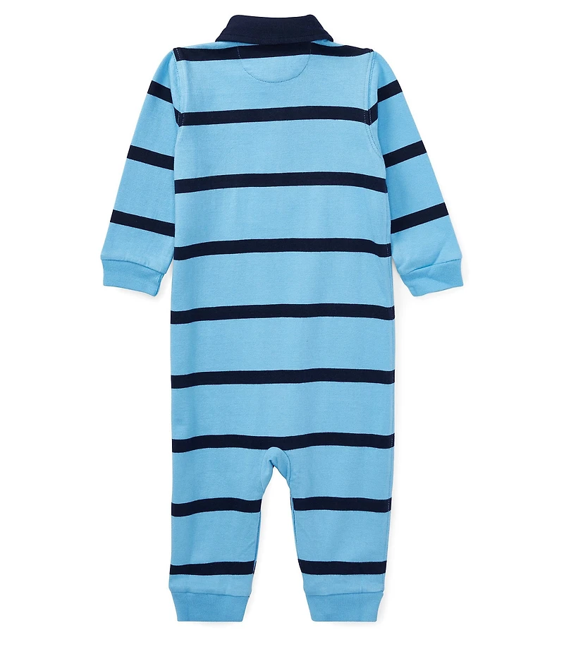 Ralph Lauren Baby Boys Rugby-Stripe Coveralls
