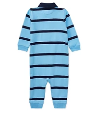 Ralph Lauren Baby Boys Rugby-Stripe Coveralls