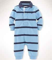Ralph Lauren Baby Boys Rugby-Stripe Coveralls